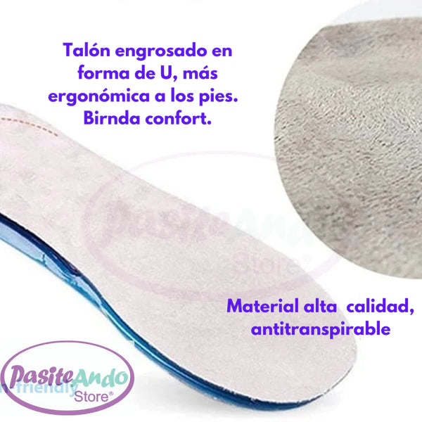 Pack Plantilla Gel Masaje (Plantilla + OBS. Tiras Protectoras para Talón.)