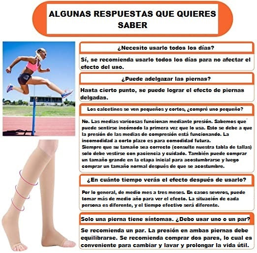 Medias Médicas graduadas para circulación (Sin puntera)