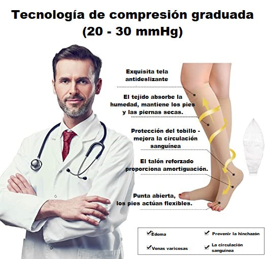 Medias Médicas graduadas para circulación (Sin puntera)